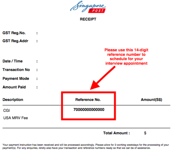 Where Can I Find The Receipt Number For Us Visa Printable Online